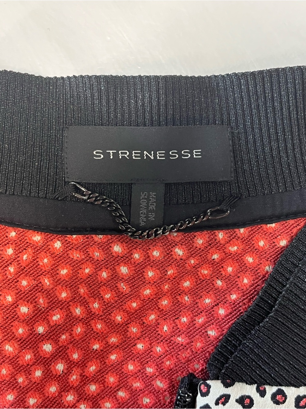 STRENESSE | Classy Cheetah‎ Print Black Ribbed Full Zip Front Blazer Jacket 6 - Picture 7 of 8